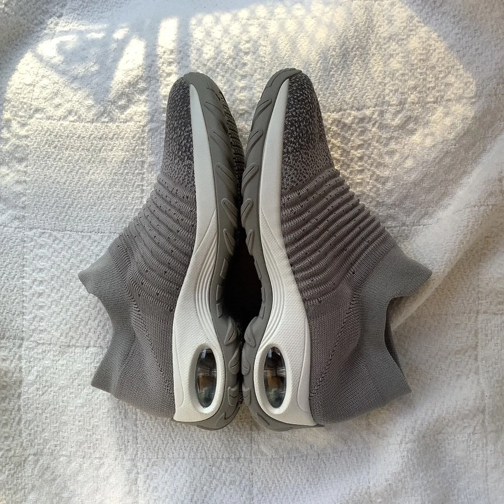 EUC‎ STQ mesh wedge sneakers gray fashion